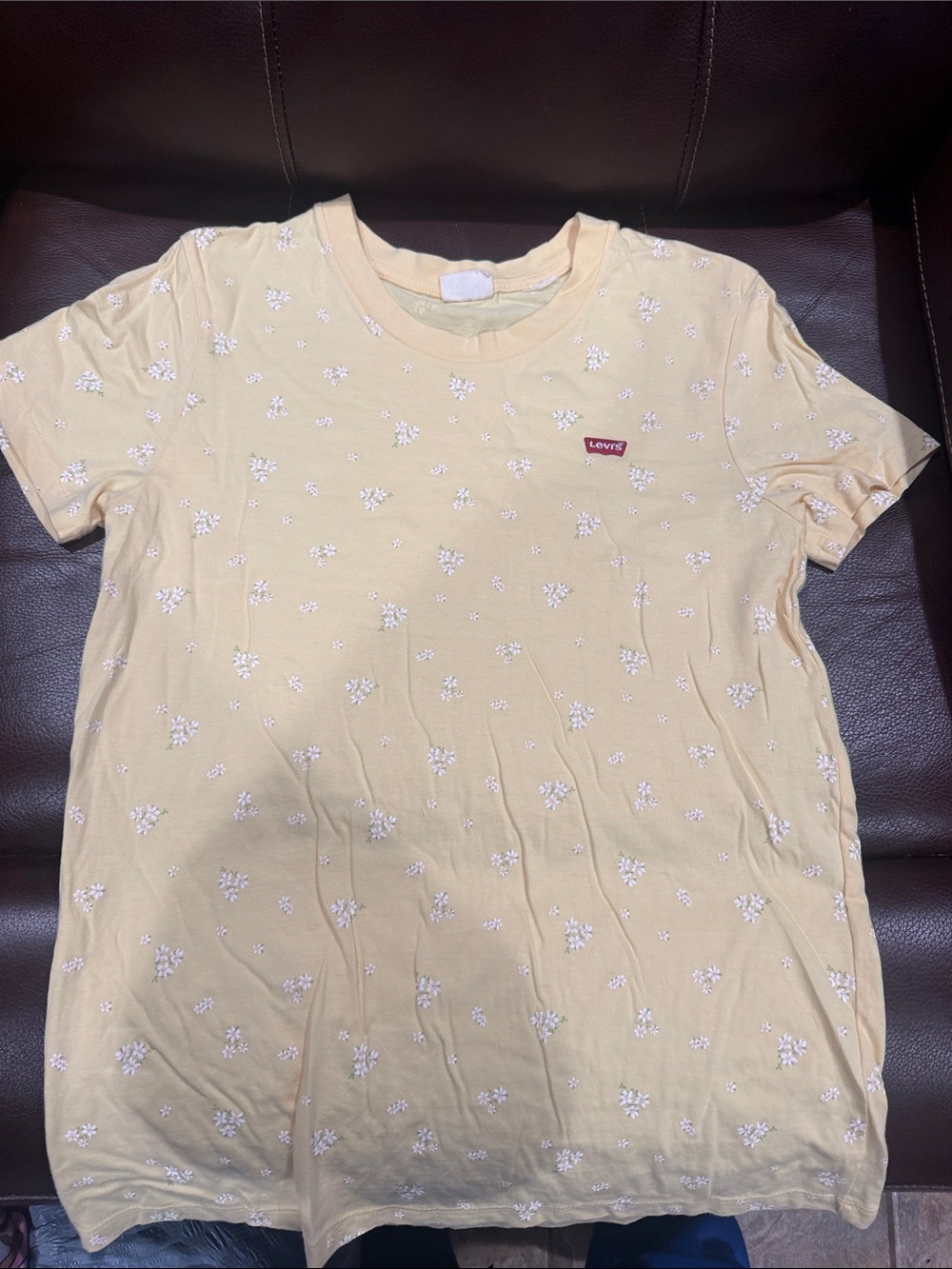 Levi's Yellow Tee with White Floral Print
